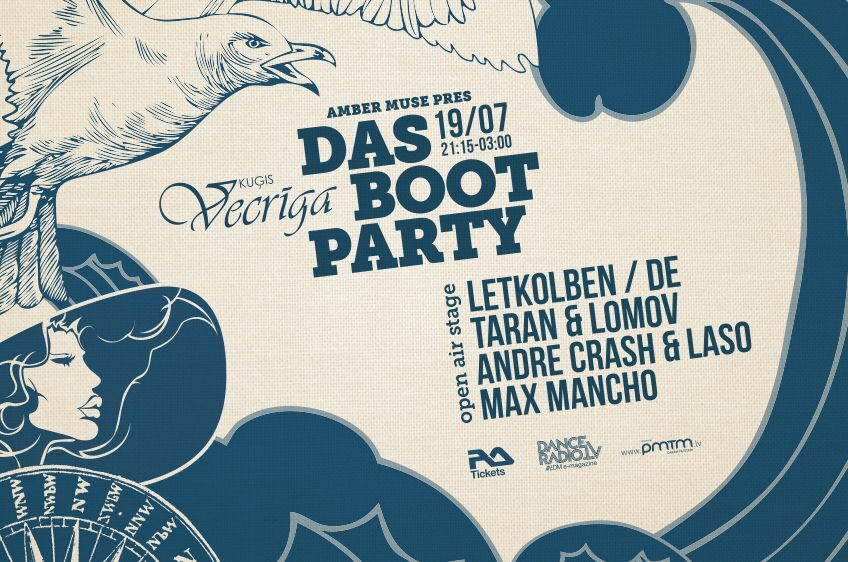 19 июля Amber Muse приглашает на вечеринку Das Boot на корабле “Vecrīga”