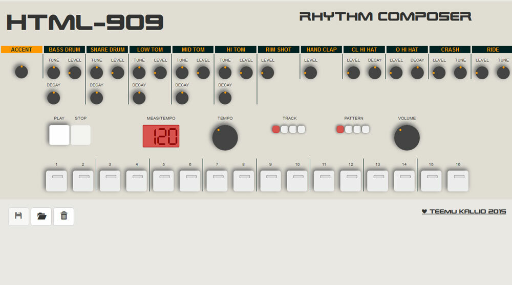 Сыграйте на TR-909 в своем интернет-браузере