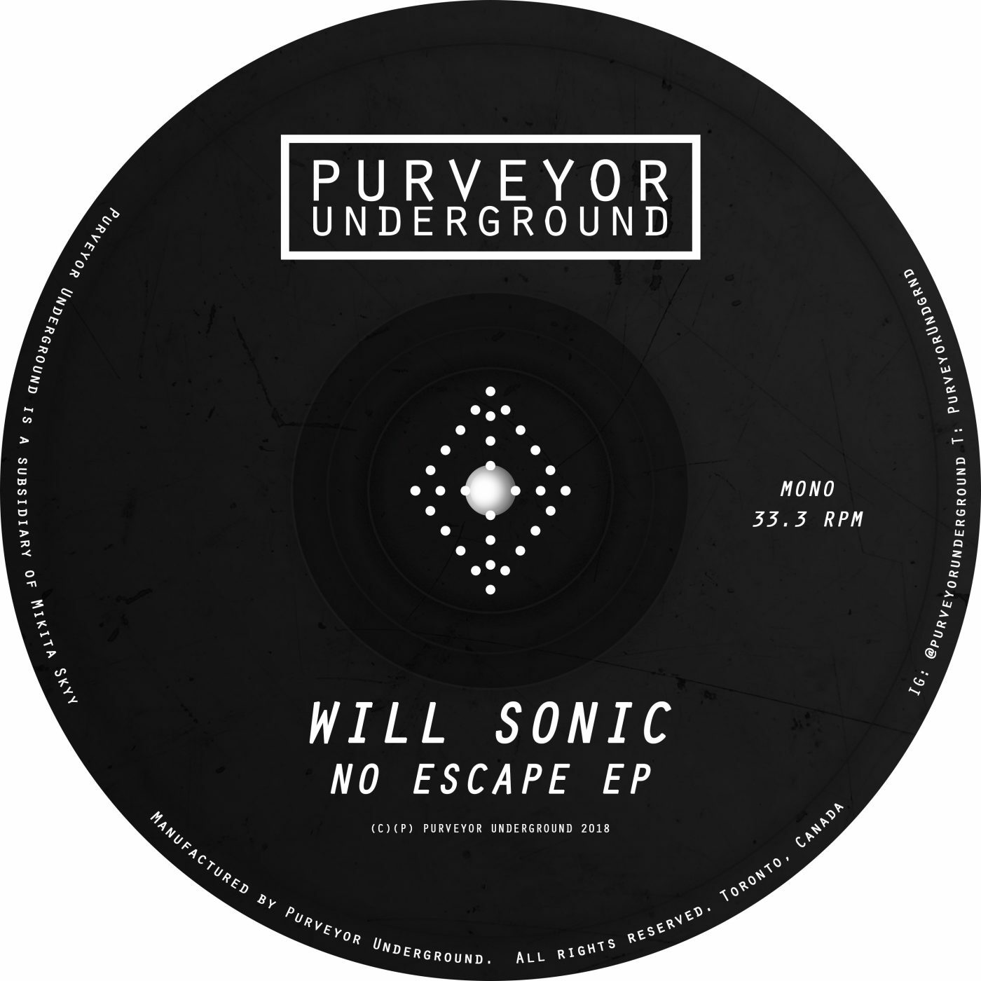 Will Sonic – No Escape EP (Purveyor Underground)